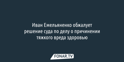 Иван Емельяненко обжалует решение суда по делу о причинении тяжкого вреда здоровью