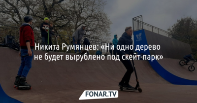 Никита Румянцев: «Ни одно дерево не будет вырублено под скейт-парк»