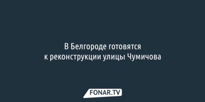 В Белгороде по улице Чумичова  пустят автобусы и сделают велодорожки