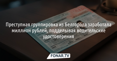 Двое белгородцев пытались зарабатывать, подделывая водительские удостоверения