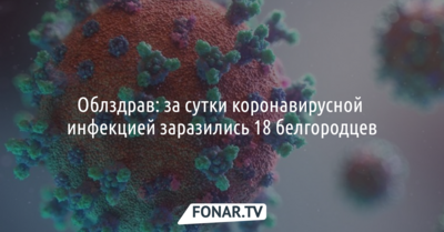 Облздрав: за сутки коронавирусной инфекцией заразились 18 белгородцев