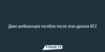 Двое шебекинцев погибли после атак дронов ВСУ