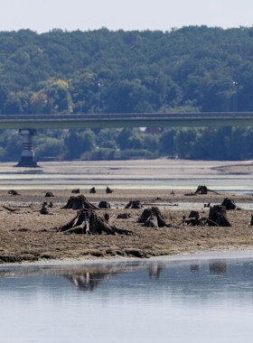 Фотограф запечатлел обмелевшее из-за атаки ВСУ Белгородское водохранилище
