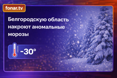 Белгородскую область накроют аномальные морозы