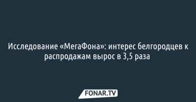 МегаФон: интерес белгородцев к распродажам вырос в 3,5 раза*