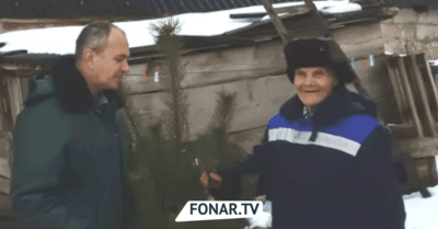В Белгородской области ветерану от лесничества подарили метровую ёлку
