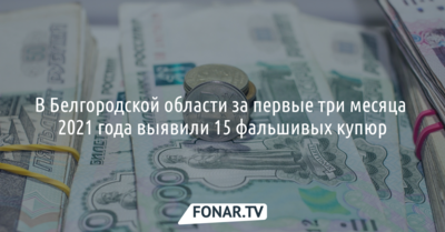 В Белгородской области за три месяца выявили 15 фальшивых купюр