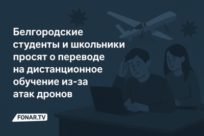 Белгородские студенты и школьники просят о переводе на дистанционное обучение из-за атак дронов
