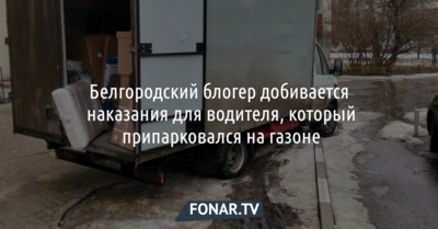 Белгородский блогер добивается наказания для водителя, который припарковался на газоне