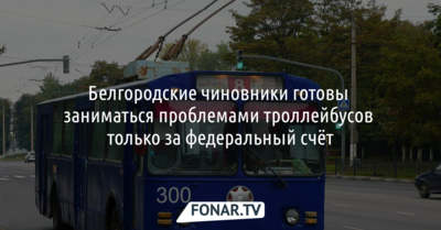 Белгородские чиновники готовы заниматься проблемами троллейбусов только за федеральный счёт