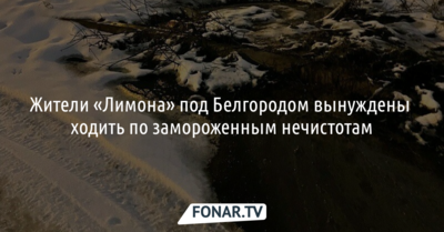 Жители «Лимона» под Белгородом вынуждены ходить по замороженным нечистотам