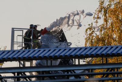 Как пожарные тушили нефтебазу в Белгородском районе