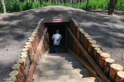 Укрытия-землянки выкопали для бегунов в белгородской Сосновке