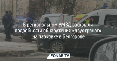 В региональном УМВД раскрыли подробности обнаружения «двух гранат» на парковке в Белгороде