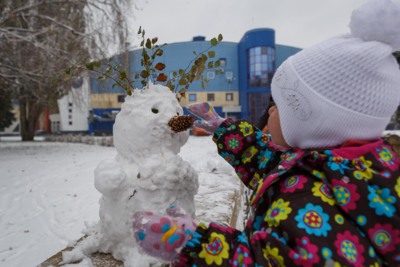 Первый снег в Белгороде