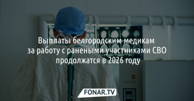 Стала известна судьба выплат белгородским медикам за лечение раненых участников СВО