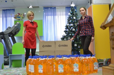 Фонду «Святое Белогорье против детского рака» к Новому году подарили годовой запас моющих средств