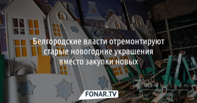 Белгородские власти отремонтируют старые новогодние украшения вместо закупки новых