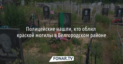 Полицейские нашли, кто облил краской могилы в Белгородском районе