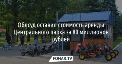 Облсуд оставил стоимость аренды Центрального парка за 80 миллионов рублей