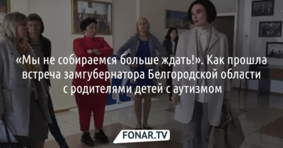 «Мы не собираемся больше ждать!». Как прошла встреча замгубернатора Белгородской области с родителями детей с аутизмом