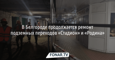 Более 40 миллионов рублей потратят на ремонт двух подземных переходов в Белгороде