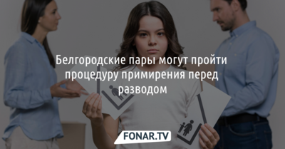 Белгородские пары могут пройти процедуру примирения перед разводом