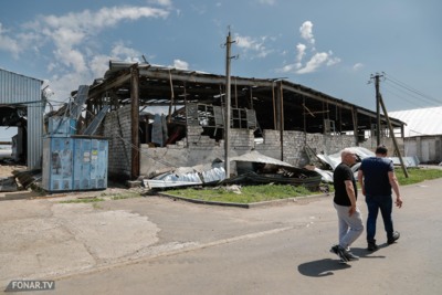 Эксклюзивные кадры из обстрелянного белгородского посёлка Политотдельский