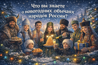 Не только шампанское и оливье. Что вы знаете о новогодних обычаях народов России? [тест]