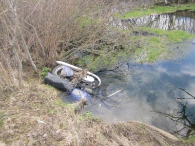 В Белгородской области виновник смертельного ДТП утопил мотоцикл