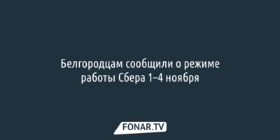 Белгородцам рассказали о режиме работы Сбера в выходные дни