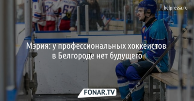 Мэрия: у профессиональных хоккеистов в Белгороде нет будущего