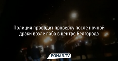 Полиция проводит проверку после ночной драки возле паба в центре Белгорода
