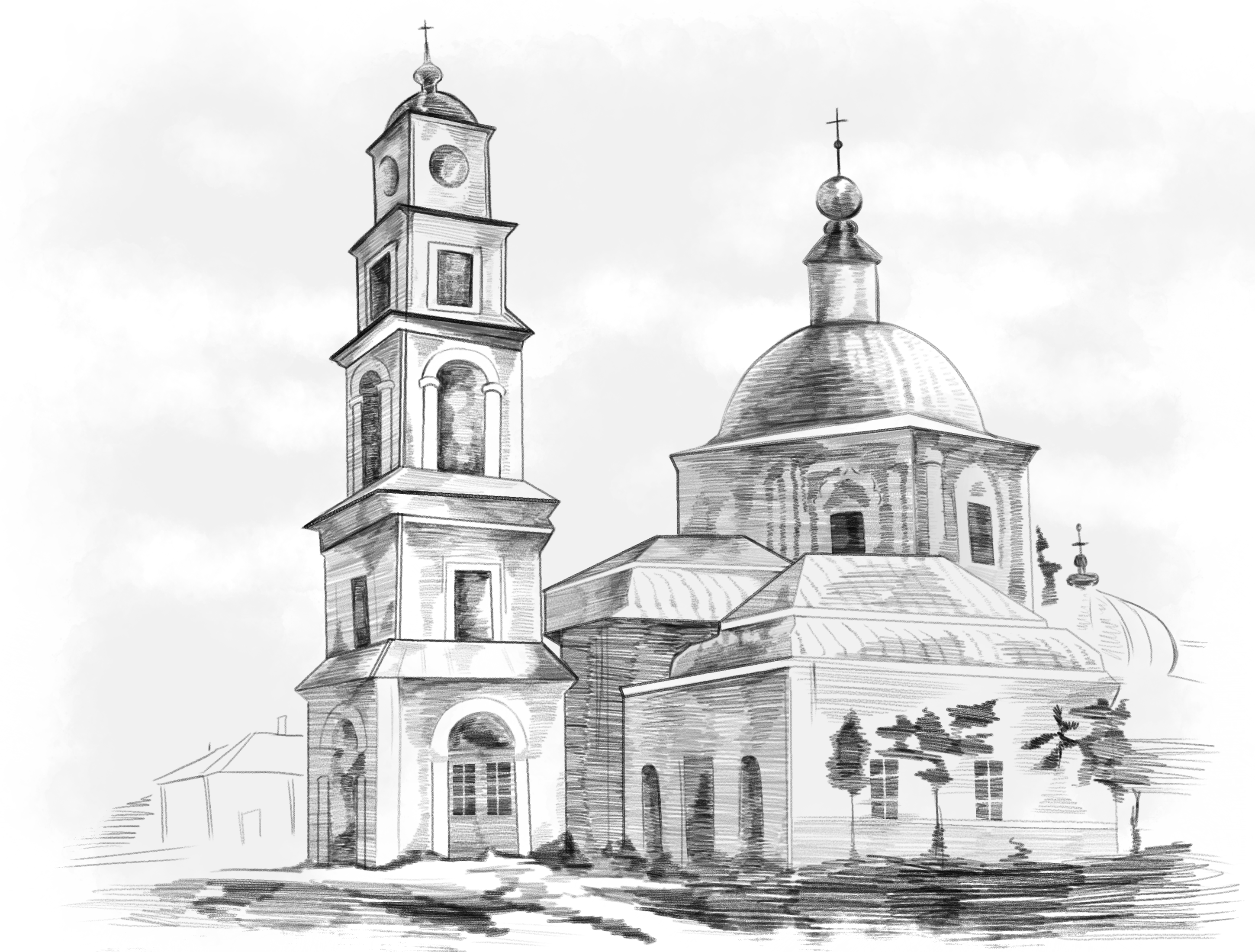 Белгород рисунок карандашом