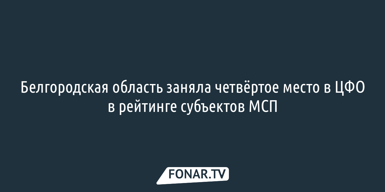 В белгородском фонде поддержки МСП новый врио директора — FONAR.TV