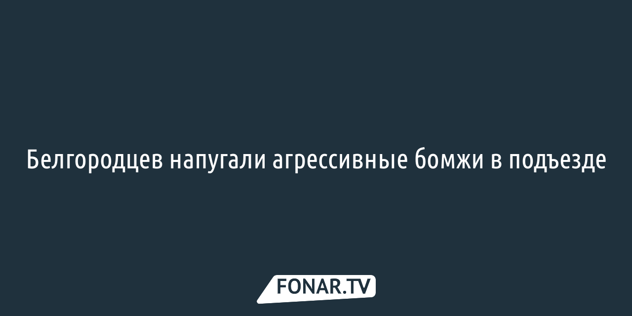 Белгородцев напугали агрессивные бомжи в подъезде — FONAR.TV